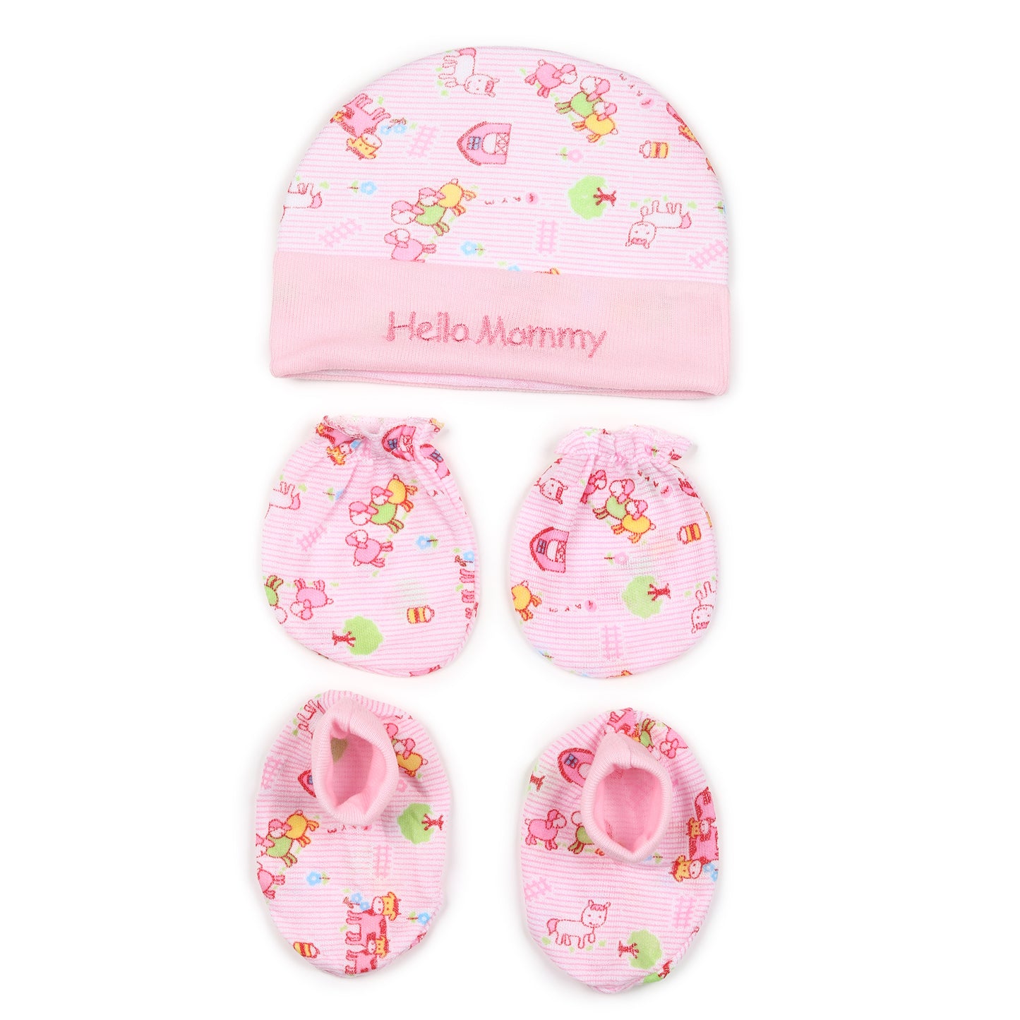 Baby Cap & Mitten Set – Pack of 2 | Soft & Cozy Essentials