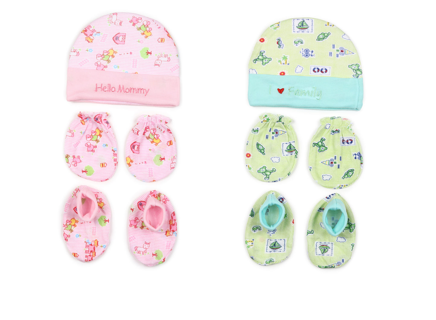 Baby Cap & Mitten Set – Pack of 2 | Soft & Cozy Essentials